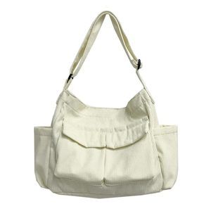 Men Corduroy Messenger Bag Large Tote Bag With Multiple Pockets :D